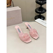 Jimmy Choo Skye Corsage floral-appliqué lace mules 7cm - 1