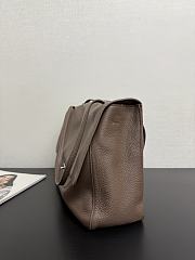 Chanel 26S Flap Bag MAXI silver Light Brown 38.5x26x11cm - 5