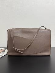 Chanel 26S Flap Bag MAXI silver Light Brown 38.5x26x11cm - 4