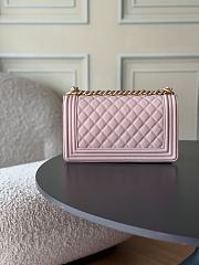 Chanel Boy Bag Pink Caviar Gold 25cm - 3