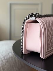 Chanel Boy Bag Pink Caviar silver 25cm - 3