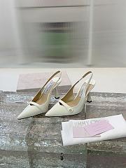 Jimmy Choo Amita 85 Latte Patent Leather Slingbacks - 3