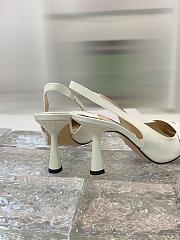 Jimmy Choo Amita 85 Latte Patent Leather Slingbacks - 2