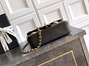 Chanel 25k flap bag black 19x13x6.5cm - 5