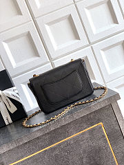 Chanel 25k flap bag black 19x13x6.5cm - 3