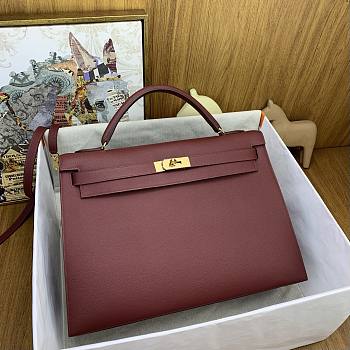 Hermes kelly 40 Burgundy Gold Epsom 40cm