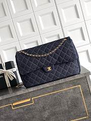 Chanel Maxi Flap Bag Denim gold 38x27x12cm - 1