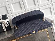 Chanel Maxi Flap Bag Denim gold 38x27x12cm - 5