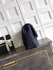 Chanel Maxi Flap Bag Denim gold 38x27x12cm - 3
