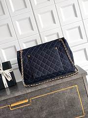 Chanel Maxi Flap Bag Denim gold 38x27x12cm - 2