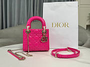 Dior Mini Lady Bag Pink Patent 17cm - 1