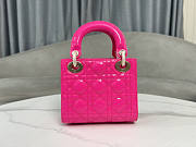 Dior Mini Lady Bag Pink Patent 17cm - 4