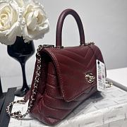 Chanel Coco Handle Burgundy 23cm  - 4