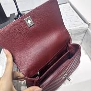 Chanel Coco Handle Burgundy 23cm  - 3