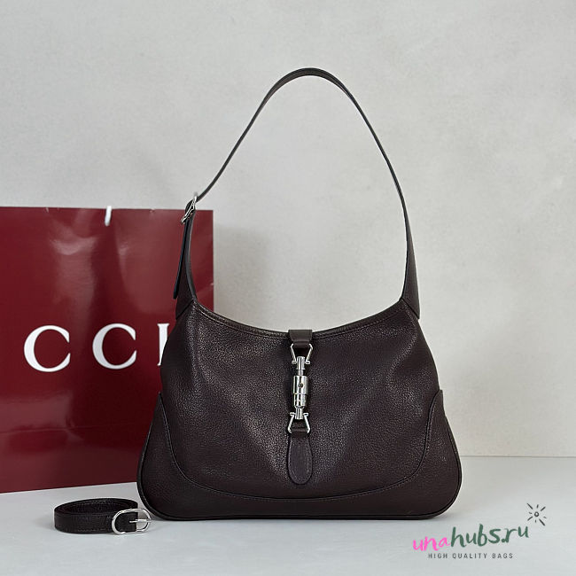 Gucci Jackie 1961 medium shoulder bag dark brown 31.5x21x5cm - 1