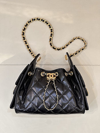 chanel mini handbag full gold lambskin 22x20x12.5cm