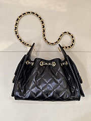 chanel mini handbag full gold lambskin 22x20x12.5cm - 4