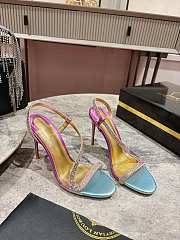 Christian Louboutin Pink Rosalie 100 Crystal Sandals - 1