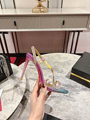 Christian Louboutin Pink Rosalie 100 Crystal Sandals - 4