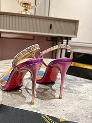 Christian Louboutin Pink Rosalie 100 Crystal Sandals - 3