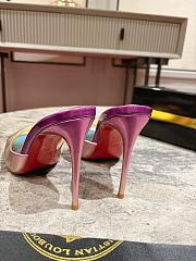 Christian Louboutin Me Dolly 100 Iridescent Leather Mules  - 3