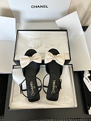 Chanel Sandals Grosgrain, black & ivory - 4