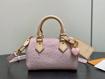 Louis Vuitton Nano Speedy Pink Ostrich - 16x10x7.5cm