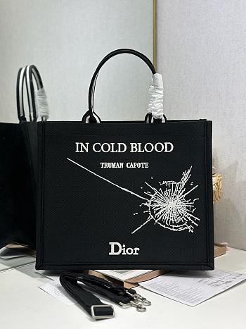 Dior Large Book Tote Black and White 42cm