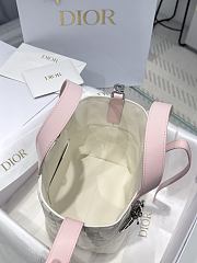 Dior Small Toujours Vertical Tote Bag Latte Pink 18.5x18.5x12cm - 5