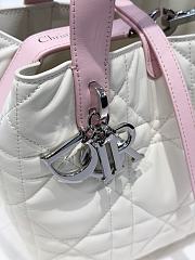 Dior Small Toujours Vertical Tote Bag Latte Pink 18.5x18.5x12cm - 4