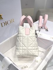 Dior Small Toujours Vertical Tote Bag Latte Pink 18.5x18.5x12cm - 3