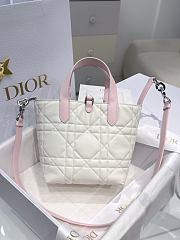 Dior Small Toujours Vertical Tote Bag Latte Pink 18.5x18.5x12cm - 2
