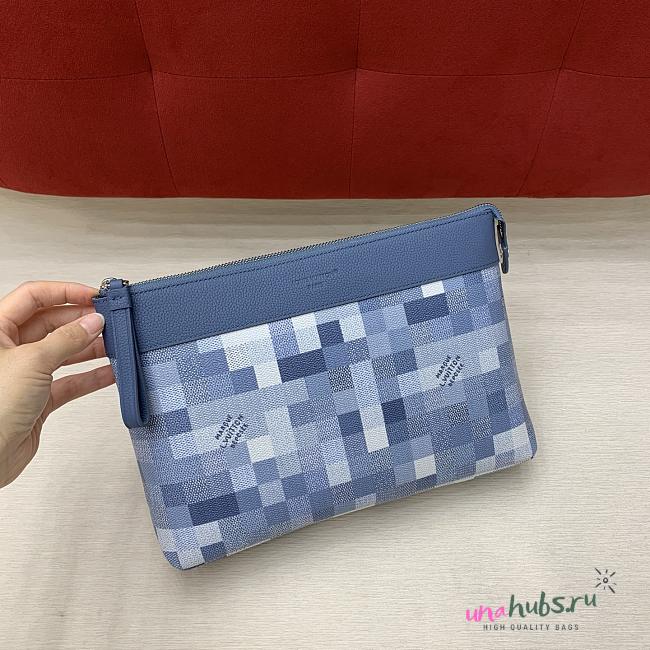 Louis Vuitton Pochette Voyage Souple Denim blue 33.5x26x5.5cm - 1