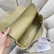 Chanel Flap Bag Beige Suede CC Turnlock Gold 33x23x11cm - 4