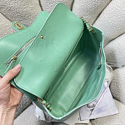 Chanel Flap Bag green Suede CC Turnlock Gold 33x23x11cm - 5
