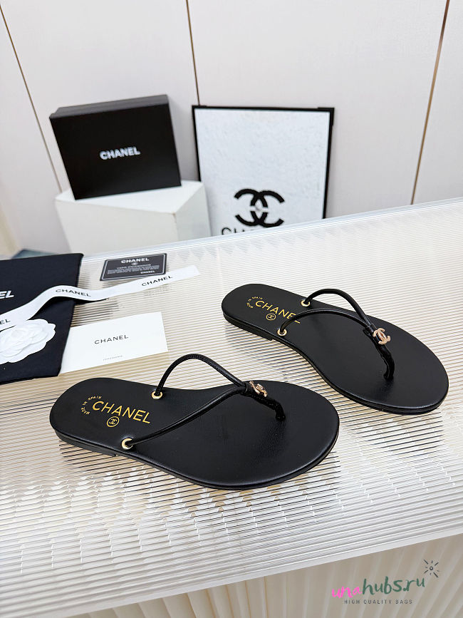 Chanel Black flip flop  - 1