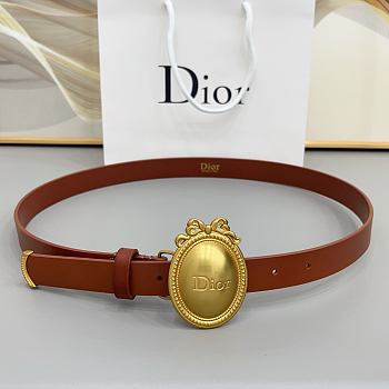 Dior Médaillon Belt Brown Smooth 2.5cm