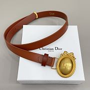 Dior Médaillon Belt Brown Smooth 2.5cm - 2
