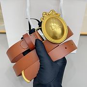 Dior Médaillon Belt Brown Smooth 2.5cm - 3