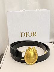 Dior Médaillon Belt Black Smooth 2.5cm - 1