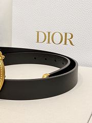 Dior Médaillon Belt Black Smooth 2.5cm - 3