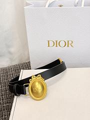 Dior Médaillon Belt Black Smooth 2.5cm - 2