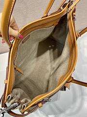 Prada Bonnie linen and leather tote bag 50x36x17cm - 5