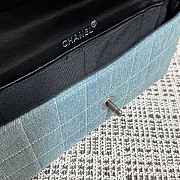 Chanel Denim Chocolate Bar Turn-Lock Silver Chain 26x13x4cm - 5