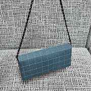 Chanel Denim Chocolate Bar Turn-Lock Silver Chain 26x13x4cm - 3