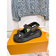 Louis Vuitton Chameleon Comfort Platform Sandal In Black - 4
