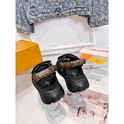 Louis Vuitton Chameleon Comfort Platform Sandal In Black - 3
