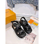 Louis Vuitton Chameleon Comfort Platform Sandal In Black - 2