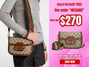 Gucci Horsebit 1955 mini brown gg bag - 1