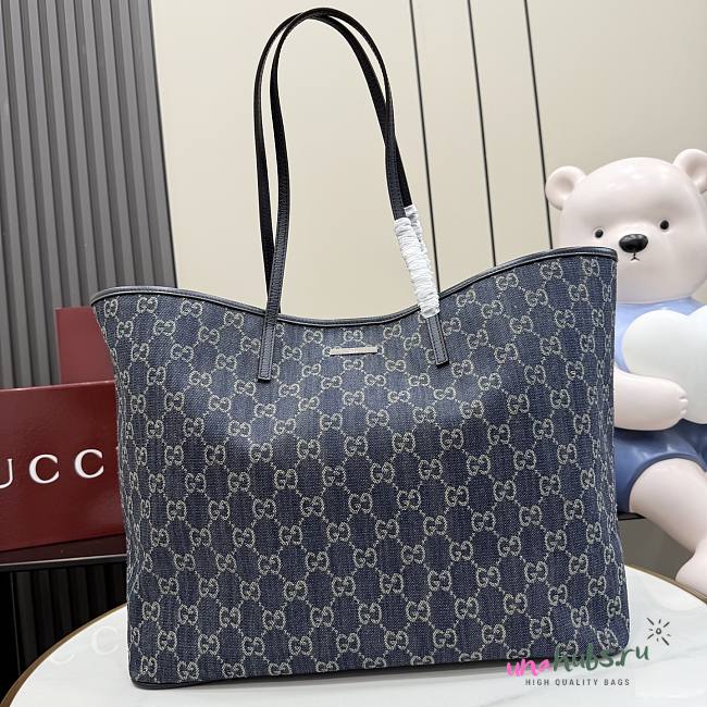 Gucci Tribeca large tote bag denim blue 38x29.5x13cm - 1